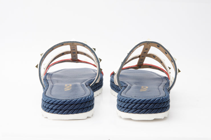 The Seul Multicolor Multi Strap Flat Sandal