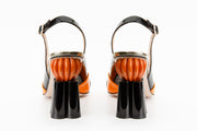 The Rize Pumpkin Heel Leather Multicolor Sandal