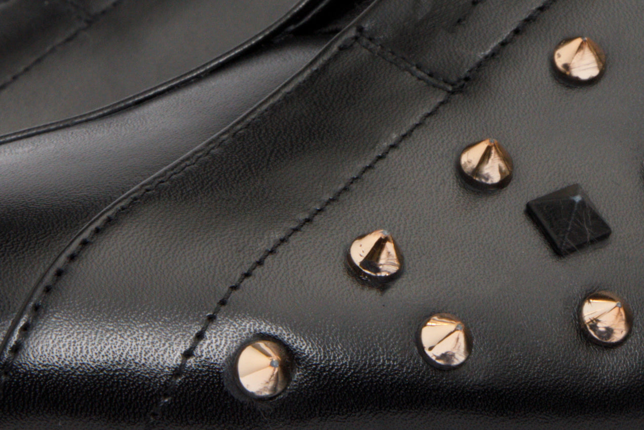 The Infanta Black Spike Leather Men  Sneaker Limited Edition