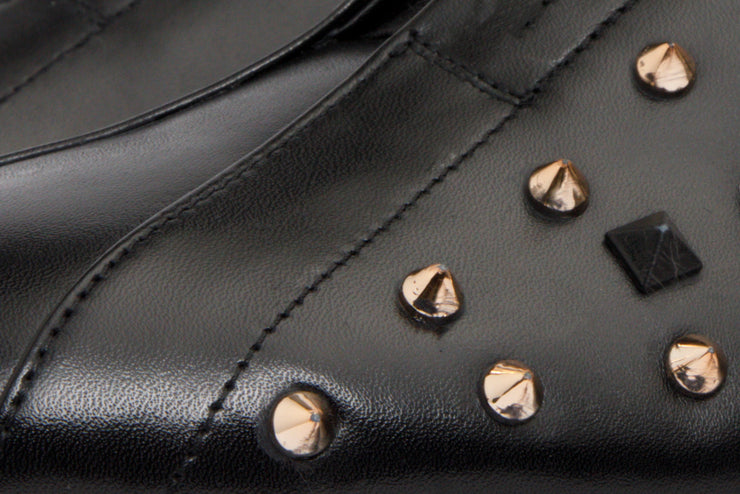 The Infanta Black Spike Leather Sneaker For Men Limited Edition