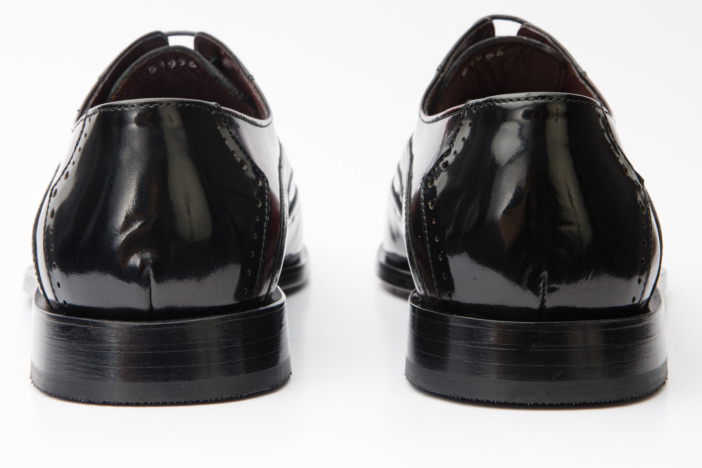 The Dicle Black/Burgundy Wingtip Semi Brogue Derby Men Shoe