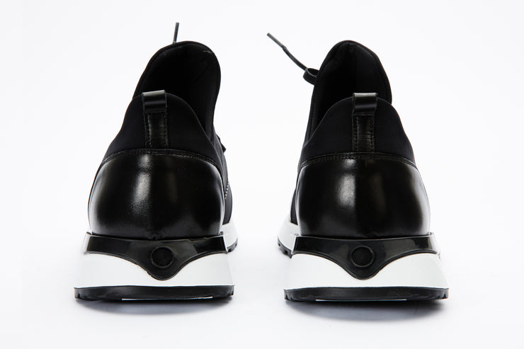 The Nebreska Black Leather Sneaker