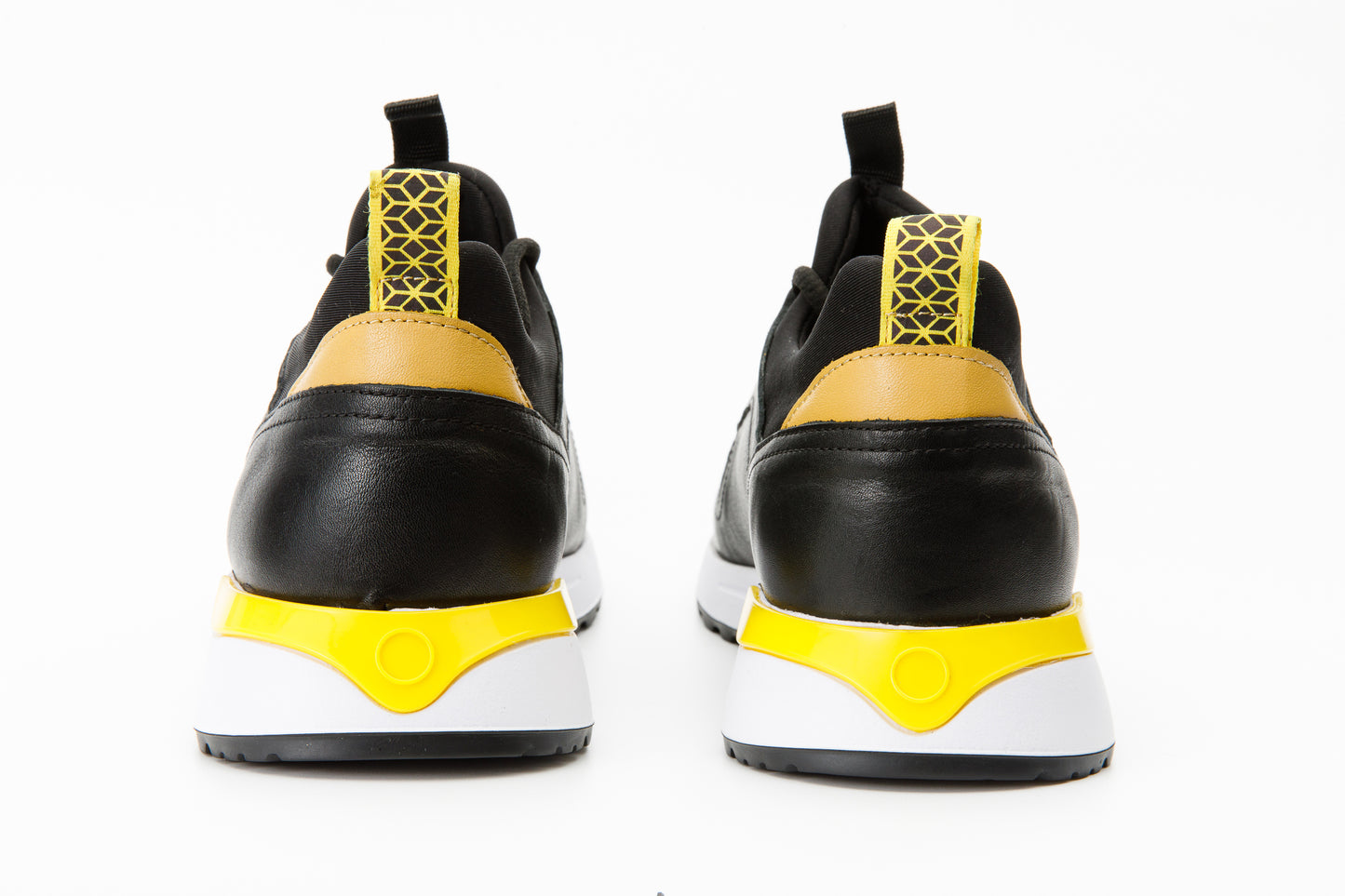 The Rakka Black & Yellow Leather Men Sneaker