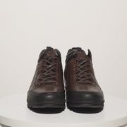The Riga Brown Suede Leather Casual Lace-Up Boot with a Zipper
