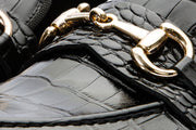 The Monaco Black Leather Shoe Bit Loafer