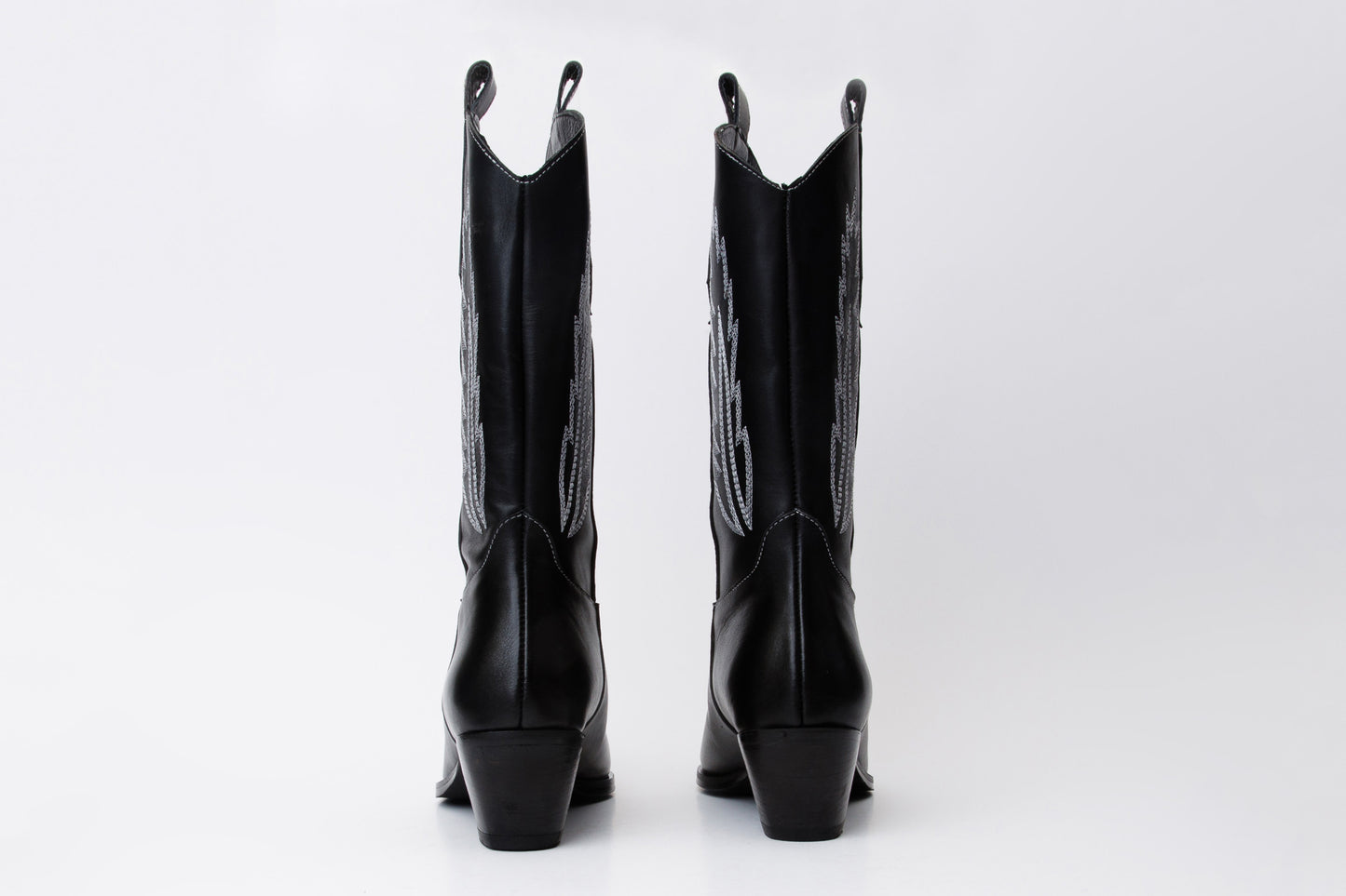 The Togg Black Leather Cowboy Women Boot
