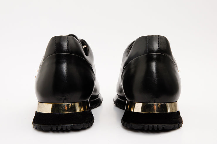 The Infanta Black Spike Leather Sneaker For Men Limited Edition