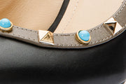 The Tikapur Black Leather Pump