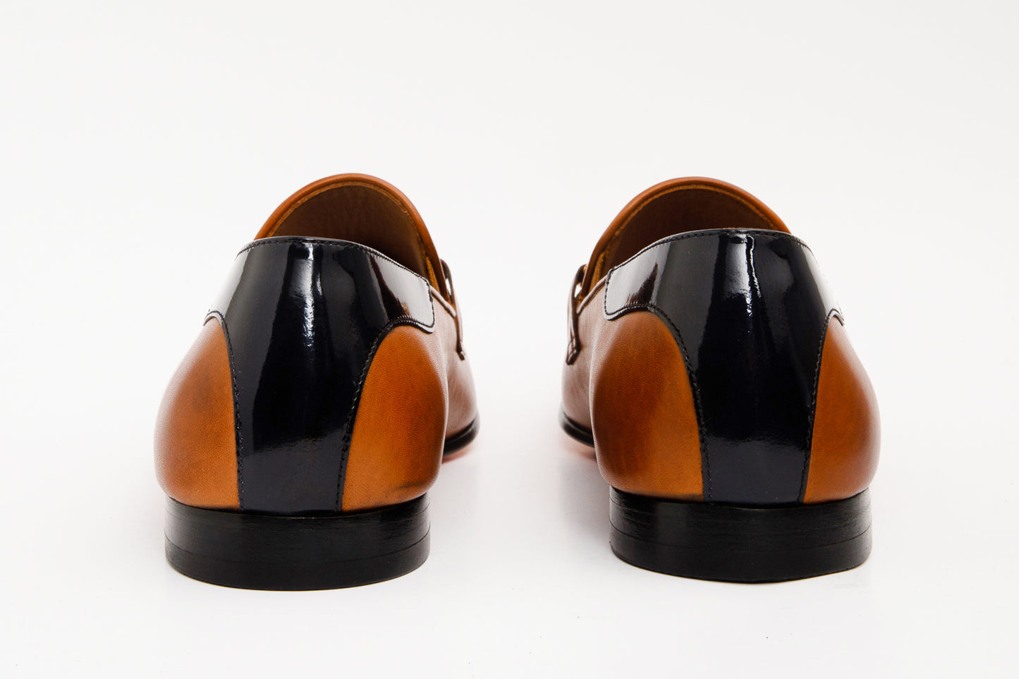 Zapato Maratea de piel marrón con tacón de aguja para hombre