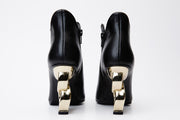 The Abriel Black Leather Ankle Boot
