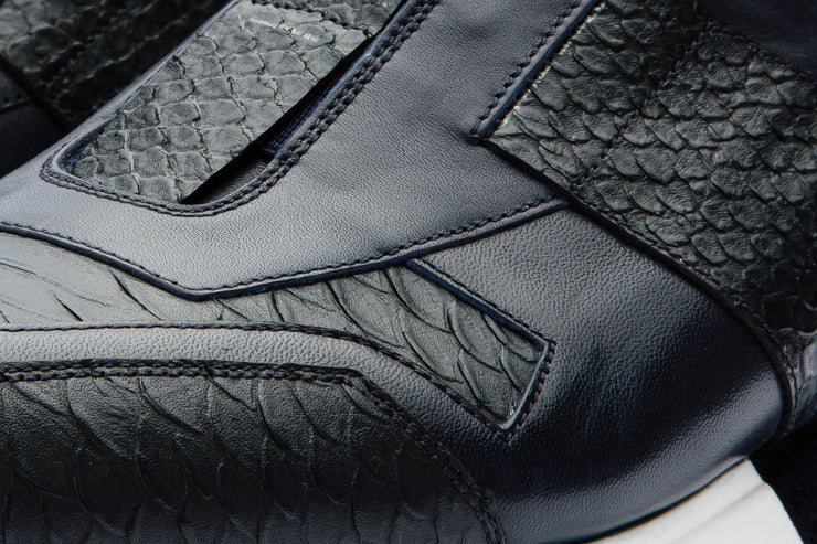 The Mugla Navy Snk Leather Sneaker