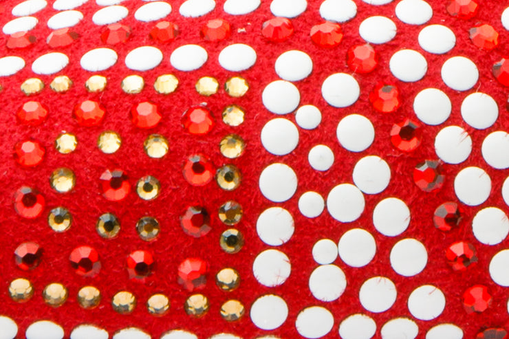 The Nampula Red Glitter Leather Pump