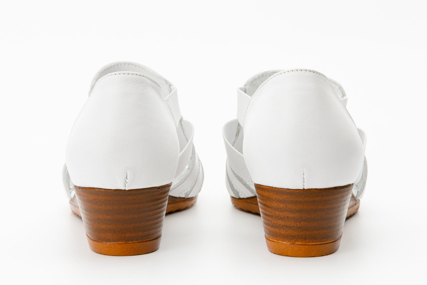 Sandalia de piel blanca Atina ¡Venta final!