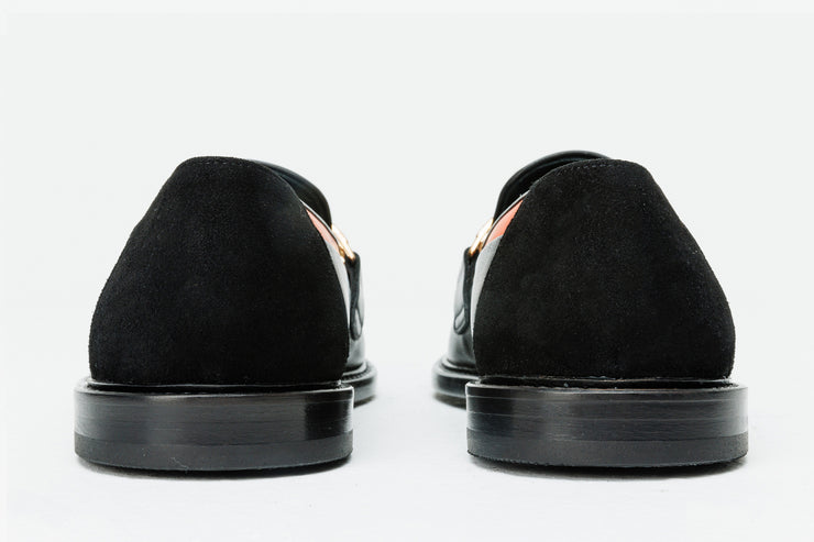 The Gemena Black & Orange Shoe Bit Dress Loafer