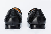 The Mclean Shoe Black Woven Tassel Loafer