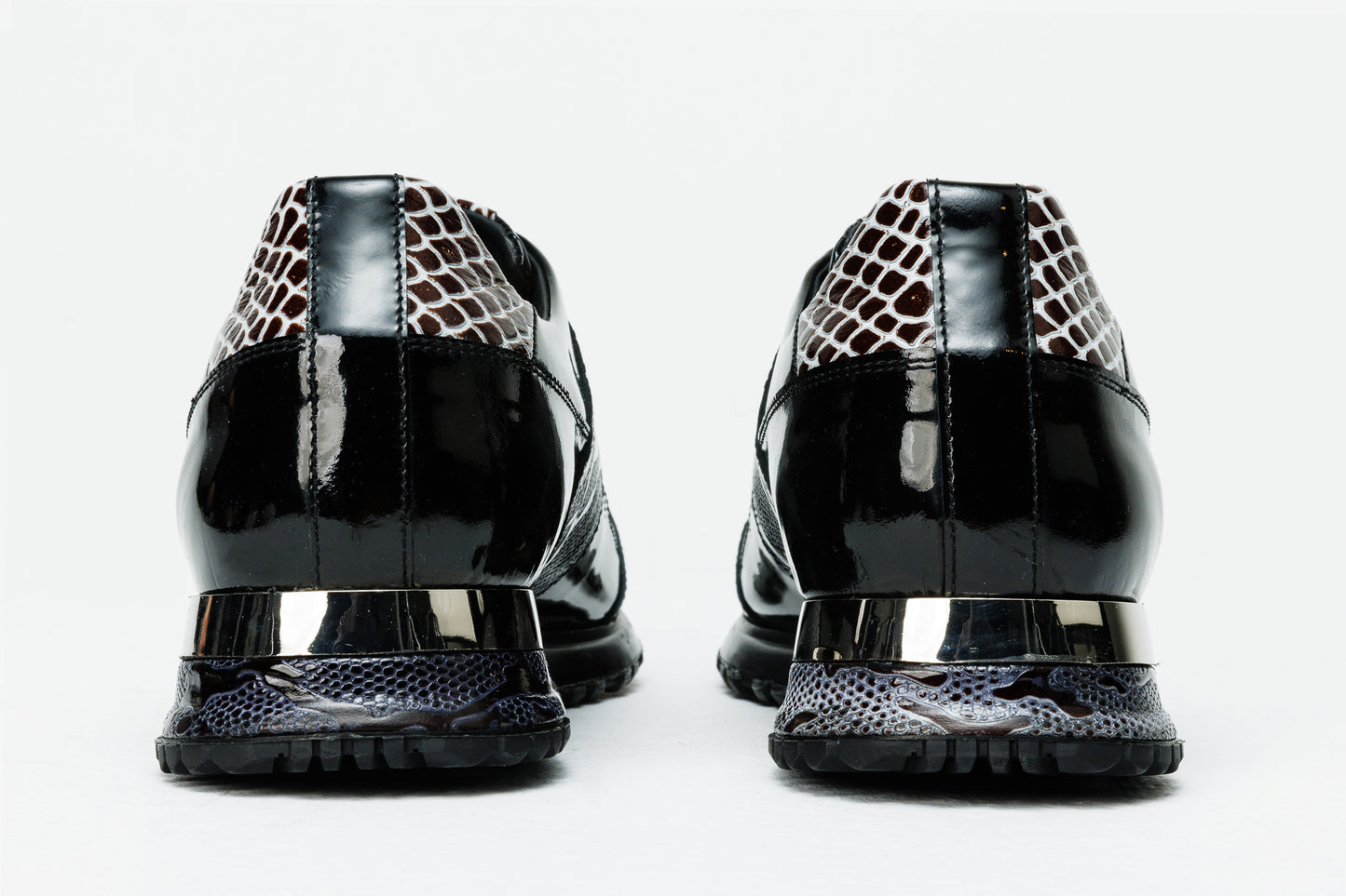 The Milano Snk Black & White Leather Men Sneaker