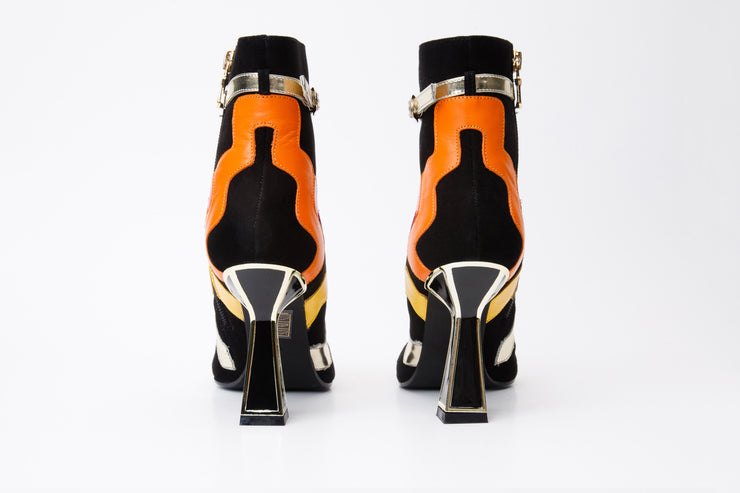 The Tario Black Suede Leather Ankle Boot