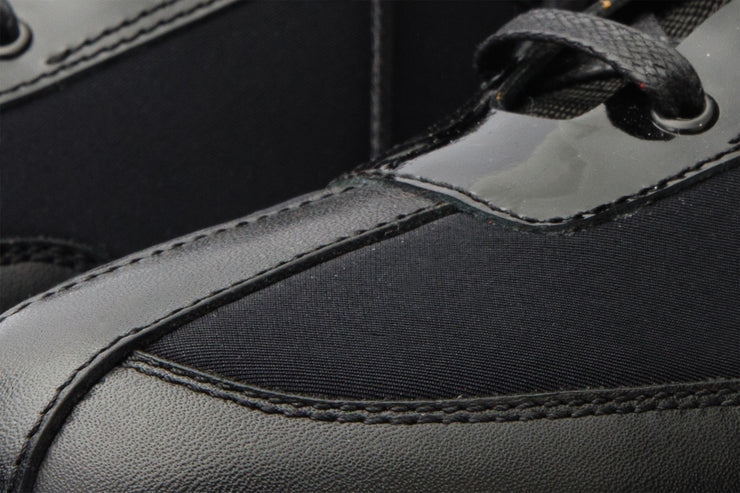 The Crapo Black Leather Sneaker