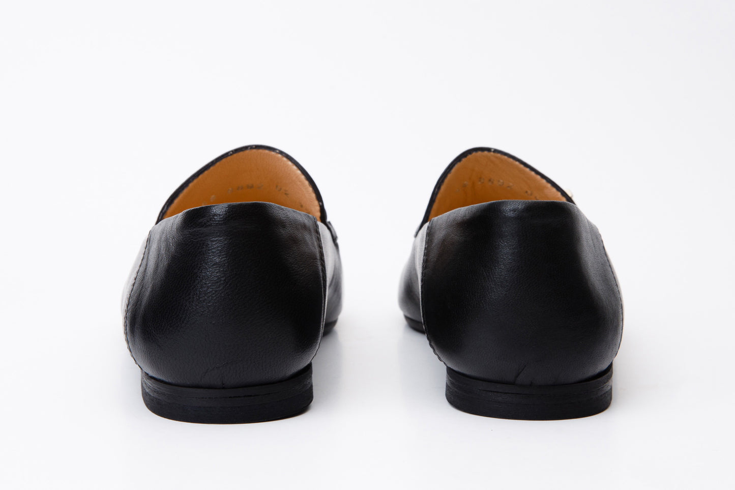 Luanda Black Leather Women Flat Shoe