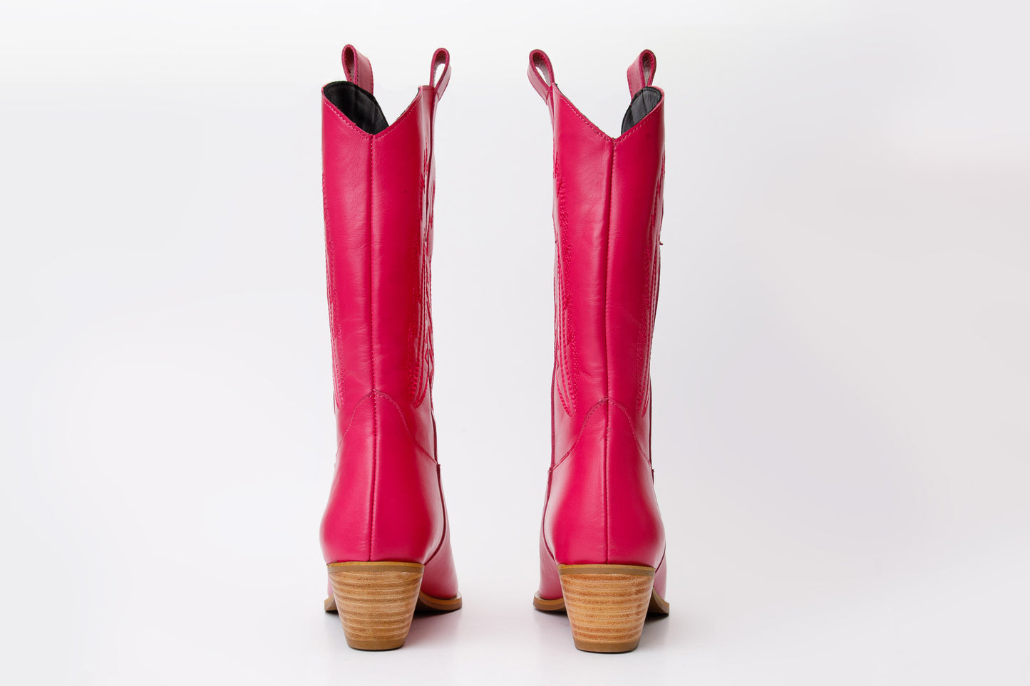 Bota vaquera de piel rosa Togg para mujer