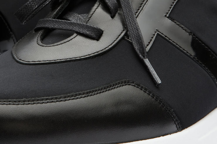 The Nebreska Black Leather Sneaker