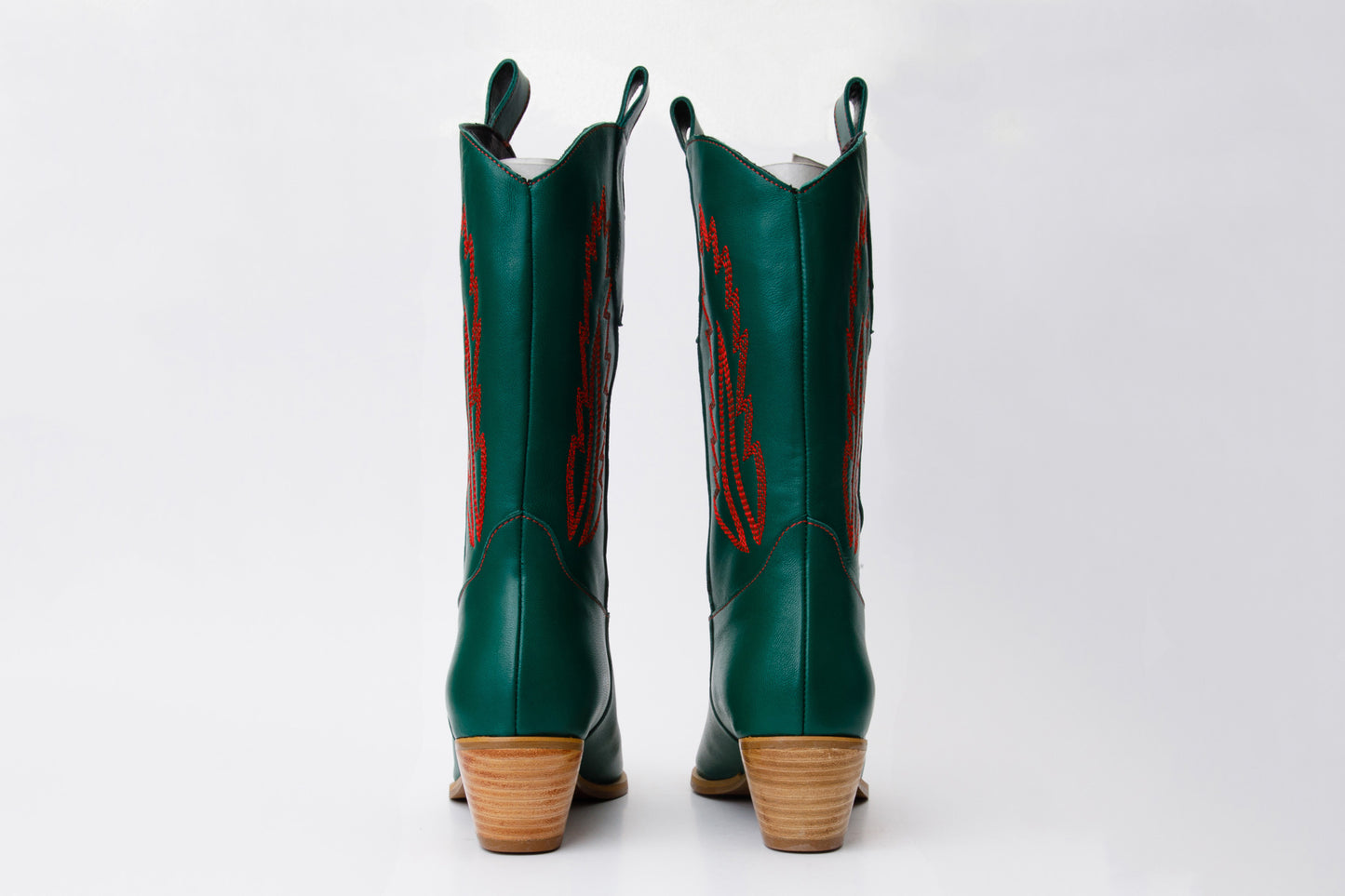 The Togg Green Leather Cowboy Women Boot