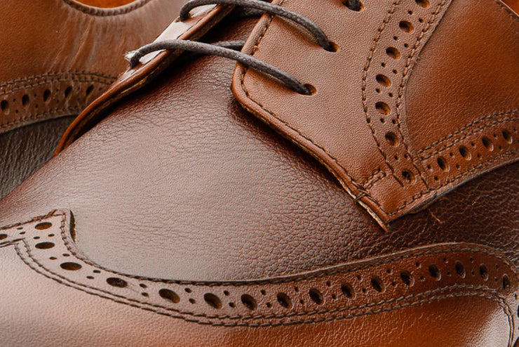 The Molise Brown Wingtip Semi Brogue Derby Shoe