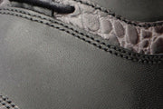 The Yukon Black Single Brogue Cap Toe Oxford Shoe
