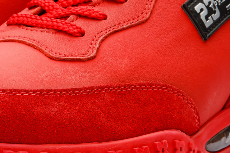 The Tiran Red Leather Sneaker