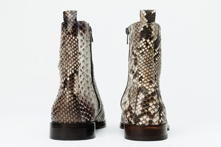 The Boss Natural Pythn Snk Zip-Up Leather Boot Limited Edition