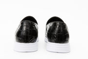 The Parga Black Leather Tassel Casual Loafer