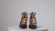 The Lulka Black Spike Leather Pump