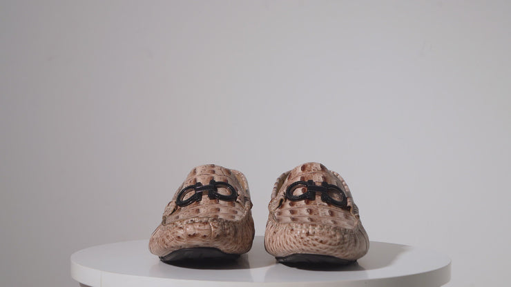 The Tanca Beige Leather Bit Loafer