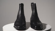The Boss Black Pythn Snk Zip-Up Leather Boot Limited Edition