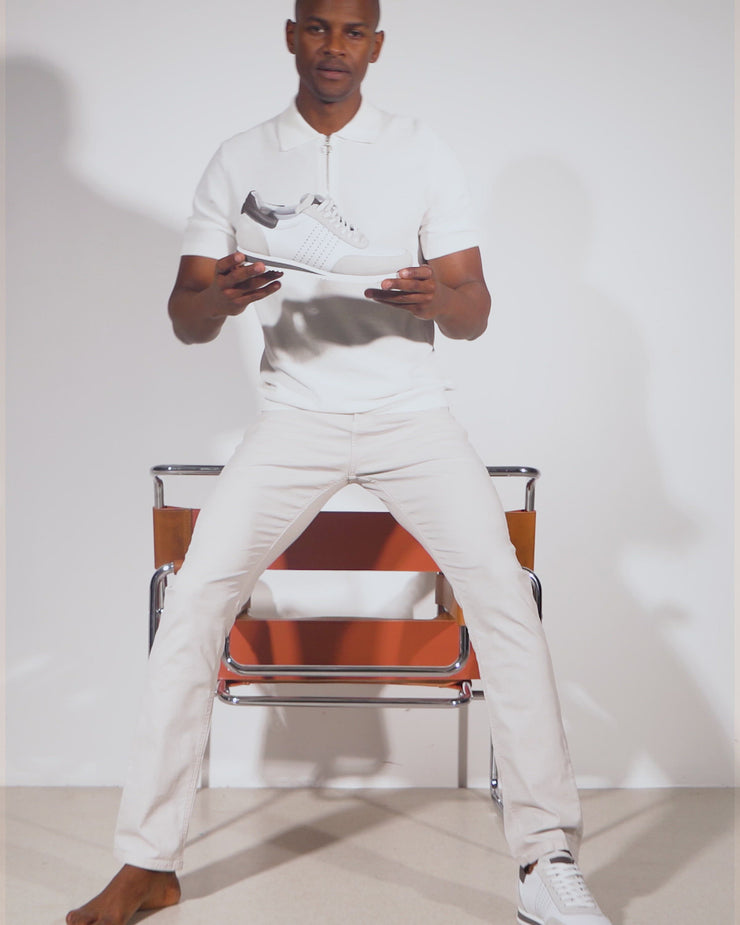 The Rotello White Leather Sneaker