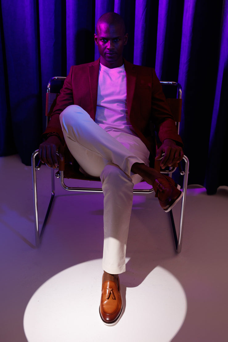 The Cerreto Brown Leather Tassel Loafer