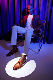 The Cerreto Brown Leather Tassel Loafer