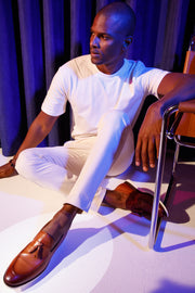 The Cerreto Brown Leather Tassel Loafer