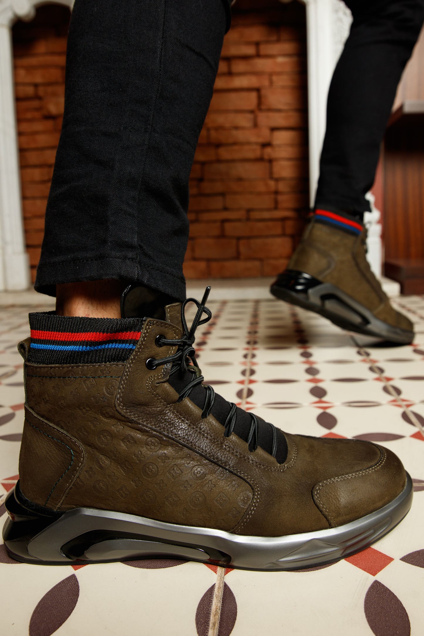 The Caracas Green Suede Leather Casual Men Boot