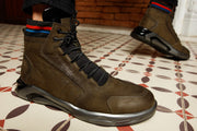 The Caracas Green Suede Leather Casual Boot