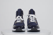 The Cambridge Navy Blue Suede Quilted Leather Ankle Boot