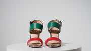 The Niger Block Heel Multicolor Leather Sandal