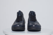 The Merter Navy Blue Leather Casual Lace-Up Boot