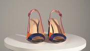 The Rize Multicolor Pumpkin Heel Leather Sandal