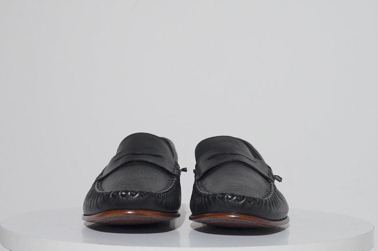 The Eregli Black Leather Penny Loafer
