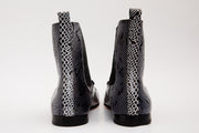 The Milano Black & White Leather Chelsea Dress Boot