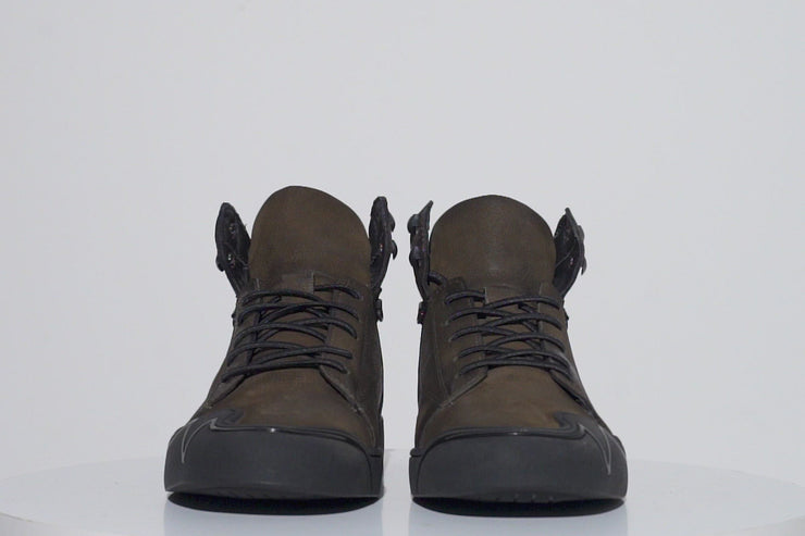 The Varenna Green Leather Casual Boot