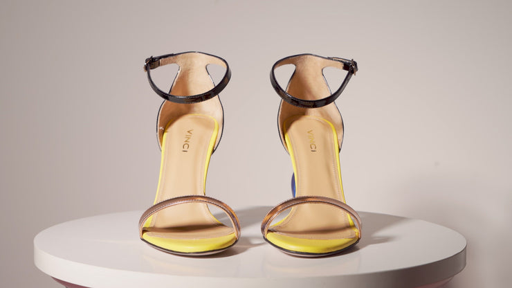 The Kiyev Rose Gold Leather Sandal