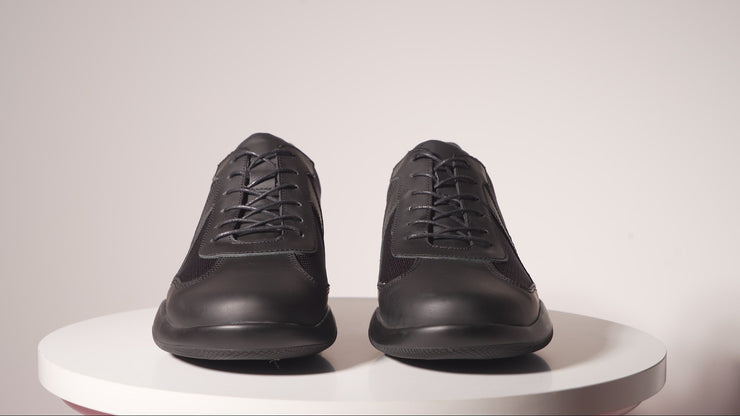 The Zona Black Leather Sneaker