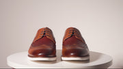 The Molise Brown Wingtip Semi Brogue Derby Shoe